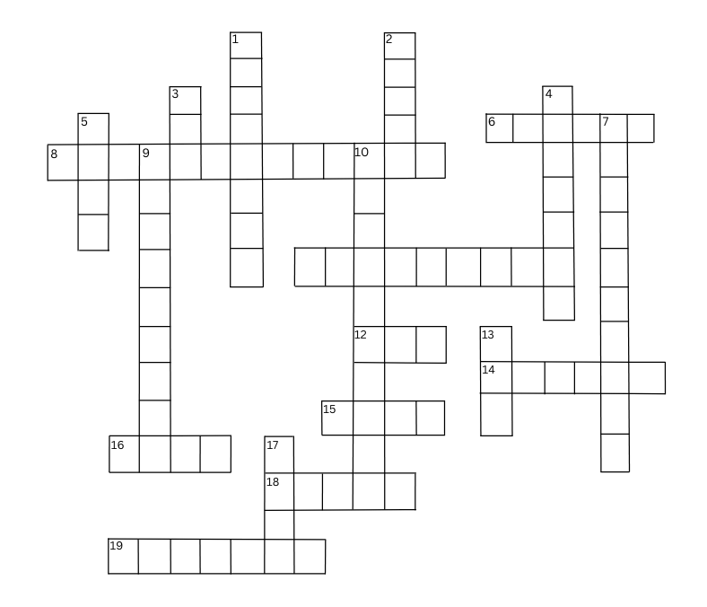 Blank crossword.