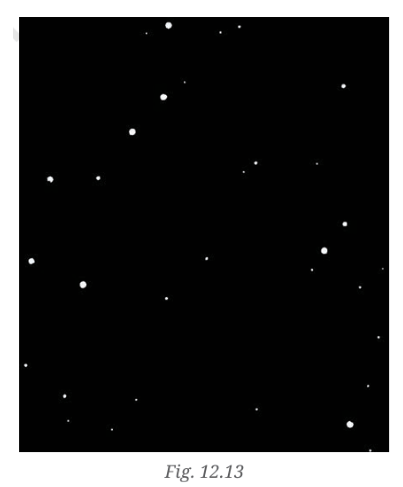 A portion of night sky with stars.