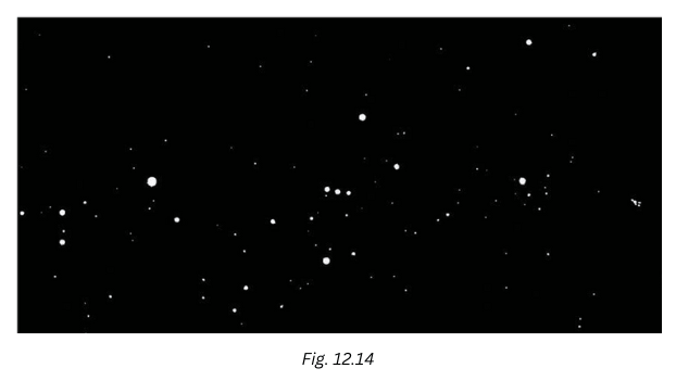 A portion of night sky with stars.