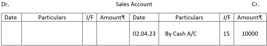 Sales account.