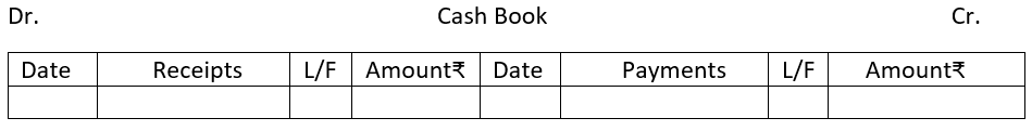 Single column cash book.