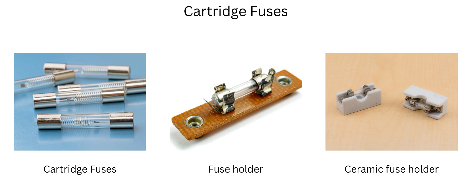 Cartridge fuses.