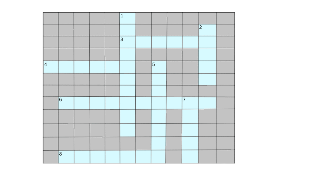 Crossword for Question 11.