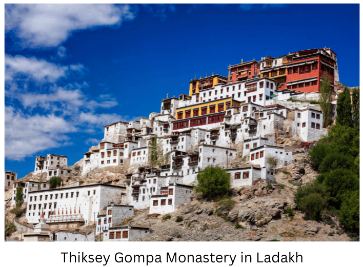 Thiksey Gompa Monastery in Ladakh.