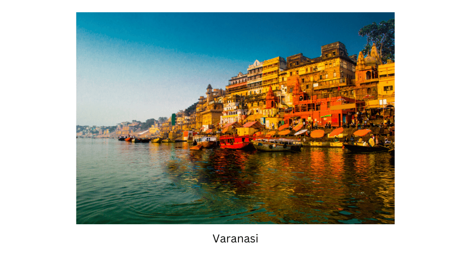 Bnaks of the river Ganges in Varanasi.