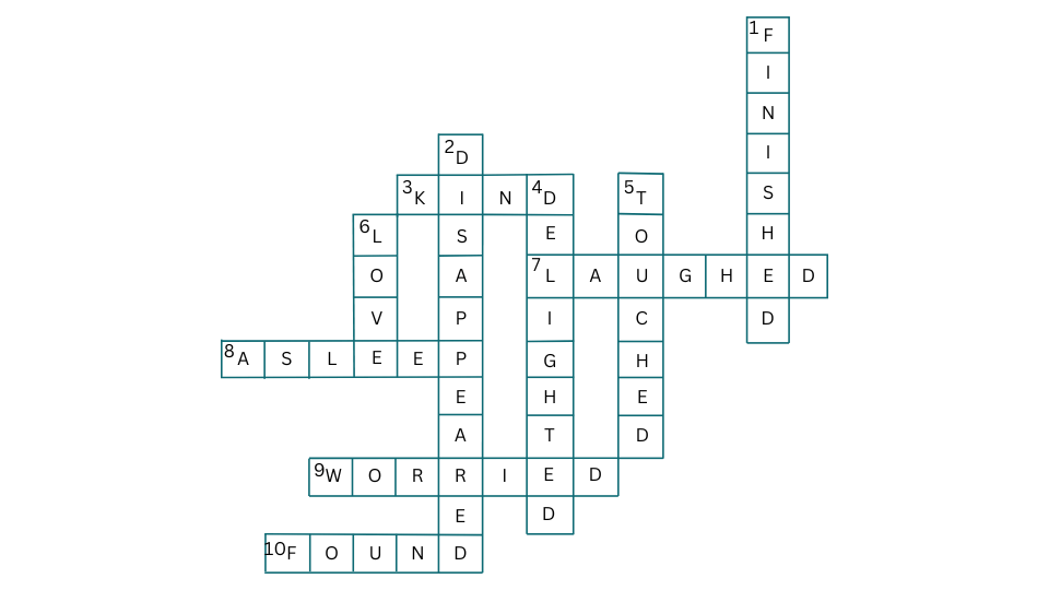 'We are opposites!' incomplete crossword.