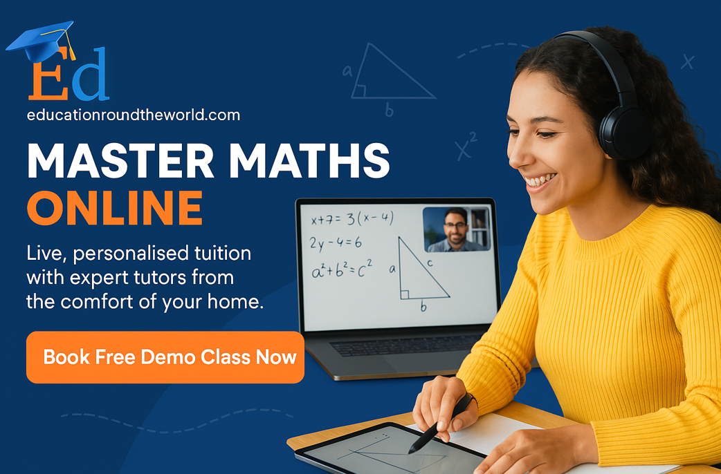 Banner for booking free online maths demo class.